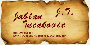 Jablan Tucaković vizit kartica
